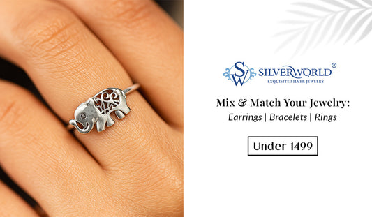 Mix & Match Your Jewelry: Earrings, Bracelets, and Rings Under 1499 from Silver World