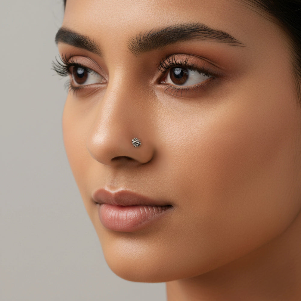 Boho Silver Nose Pin