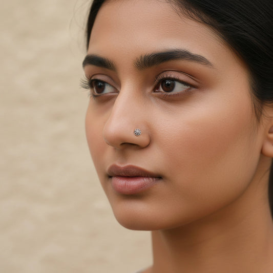 Hollow Silver Nose Pin