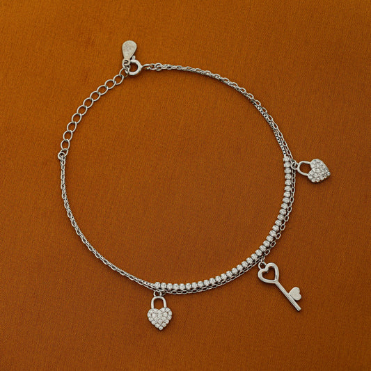 Lock and Key Charm Bracelet