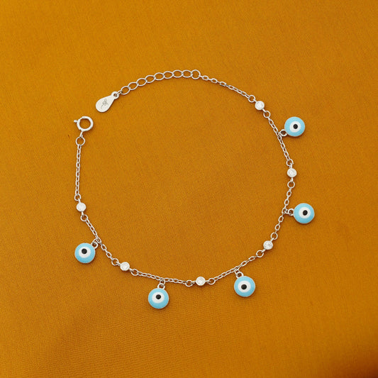 Silver Evil Eye Bracelet