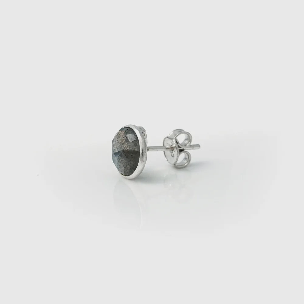 Labradorite Stud Earring
