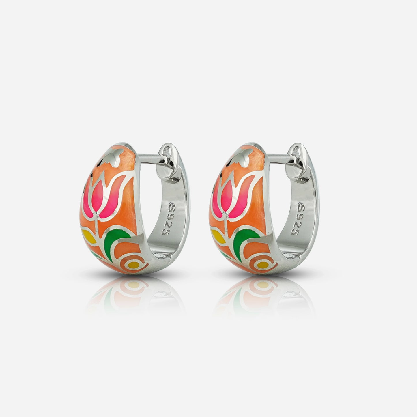 Orange Hoop Earrings