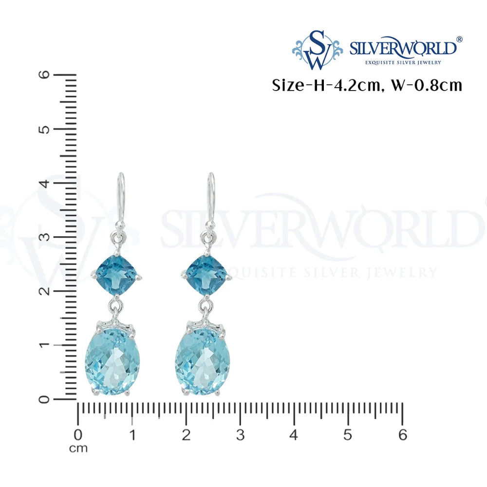 Blue Topaz Earrings