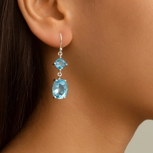 Blue Topaz Earrings