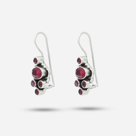 Ruby Zirconia Earrings