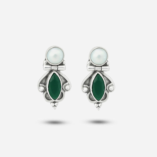 Green Stone Earrings