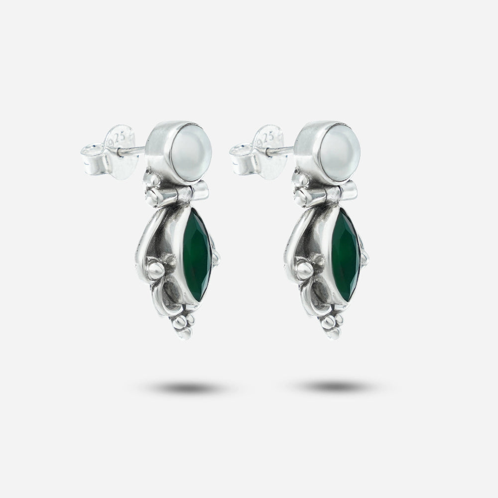 Green Stone Earrings
