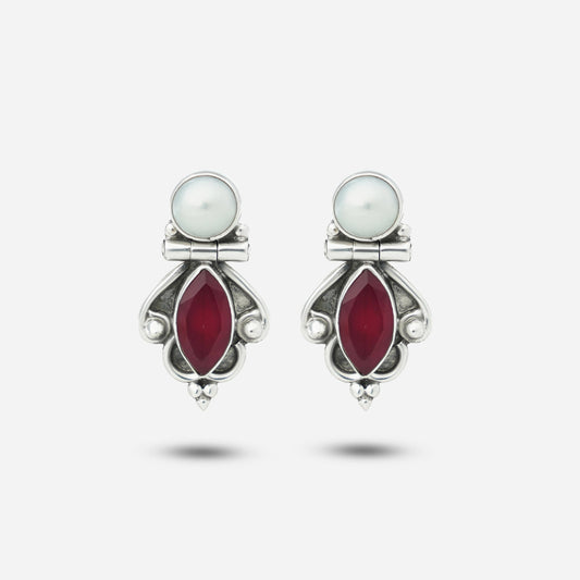 Ruby Red Earrings