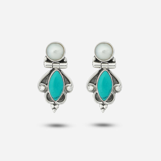 Silver Turquoise Earrings