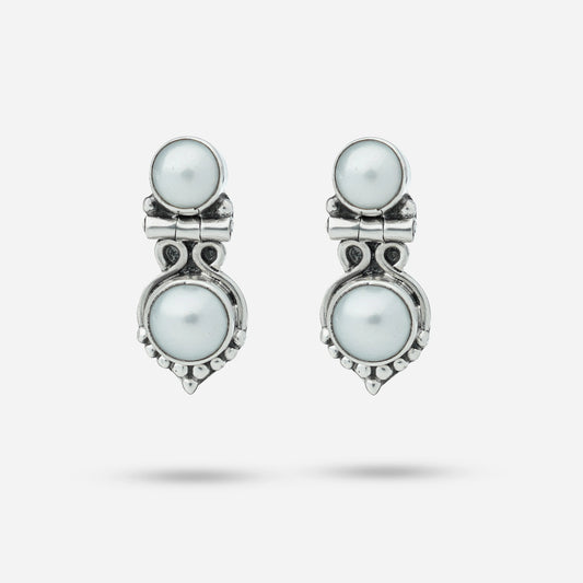 Oxidized Silver Earrings