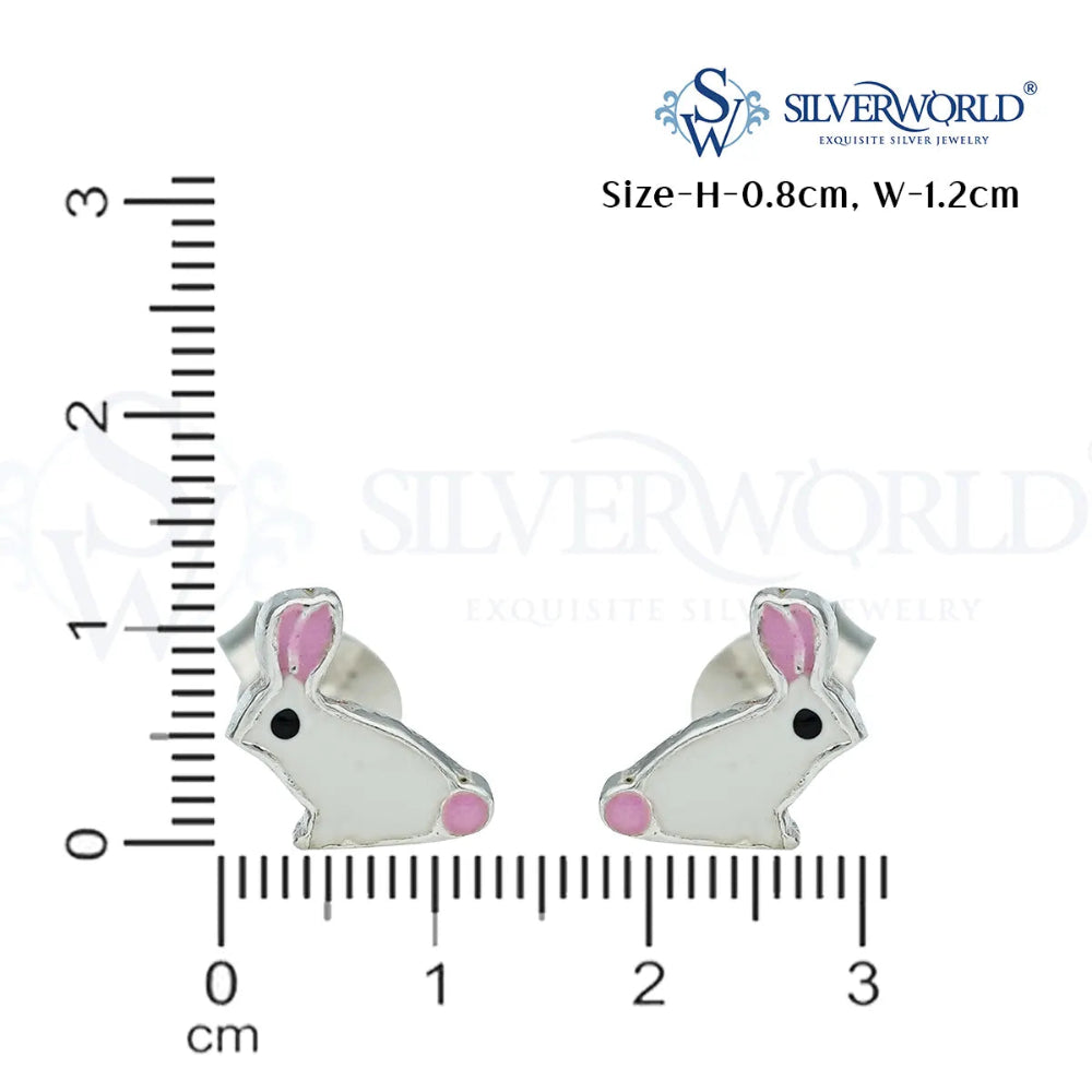 Silver Rabbit Studs