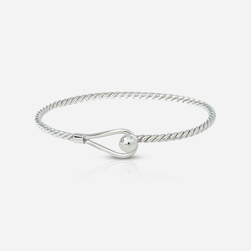 Silver bracelet with a small ball charm by Silver World - Best silver shop in Delhi.