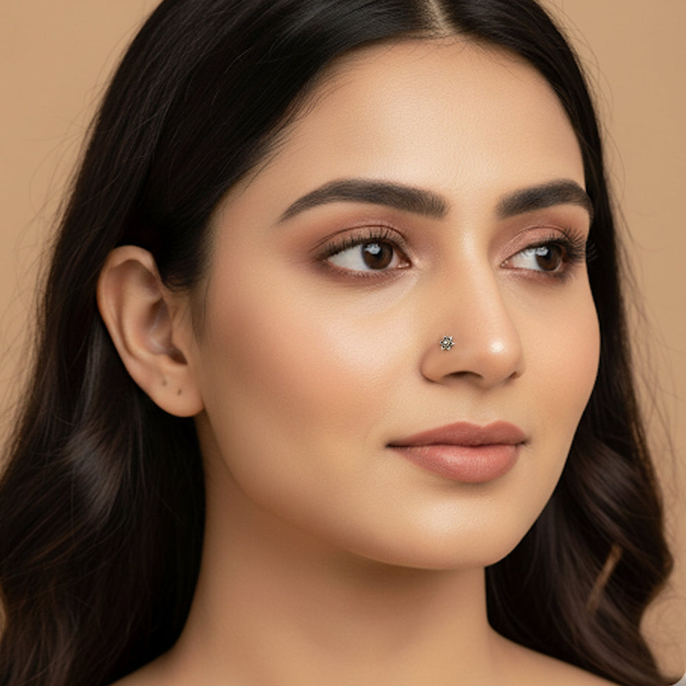 Nose pin by silver world best silver shops in Delhi