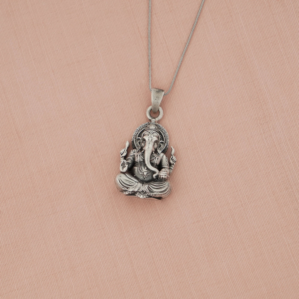 Ganesha Silver Pendant