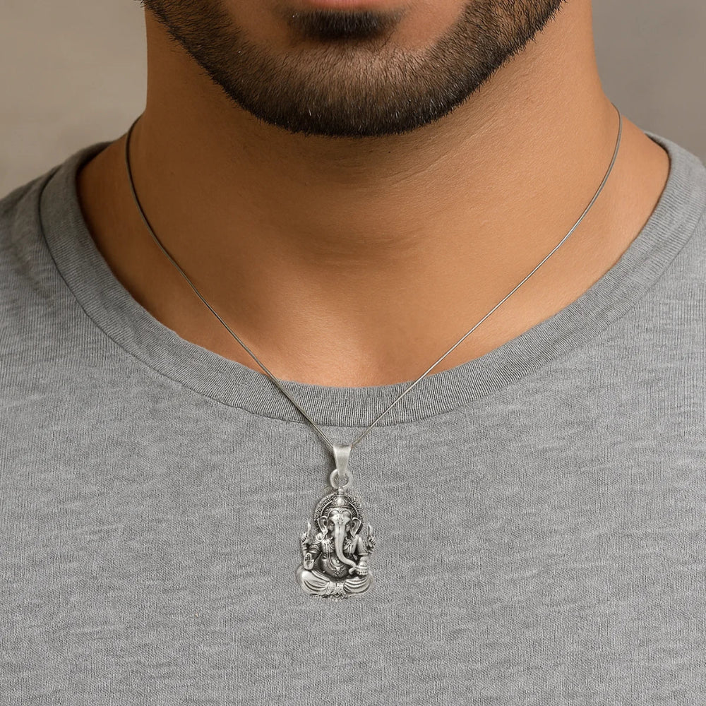 Ganesha Silver Pendant