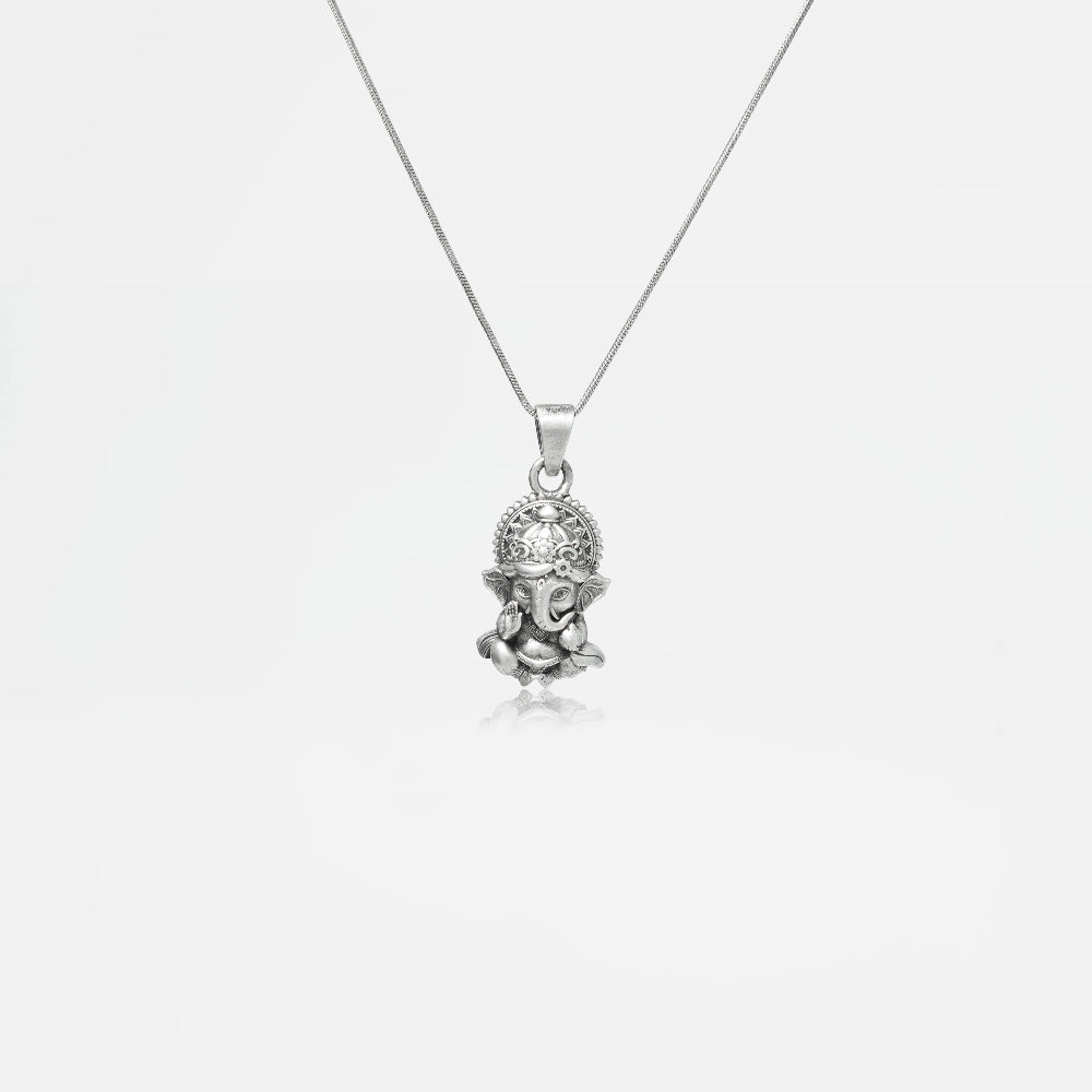 Antique Ganpati Silver Pendant
