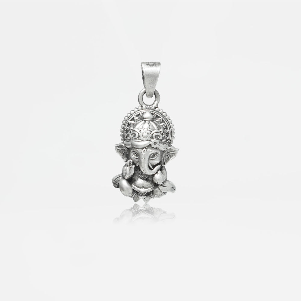 Antique Ganpati Silver Pendant