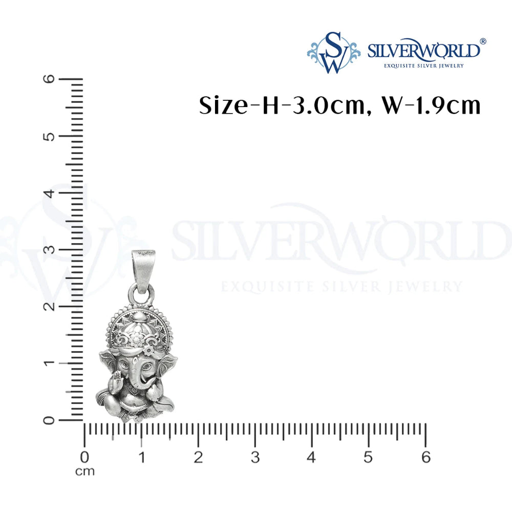 Antique Ganpati Silver Pendant