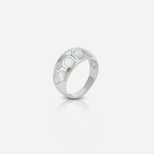 Honeycomb Silver Ring