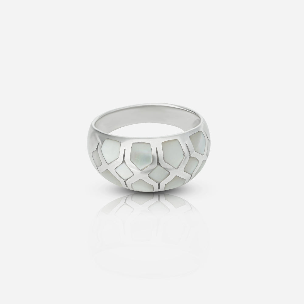 Honeycomb Silver Ring