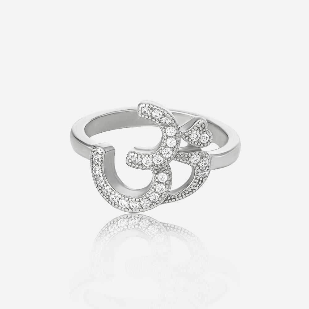 Divine Om Silver Ring