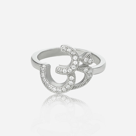 Divine Om Silver Ring