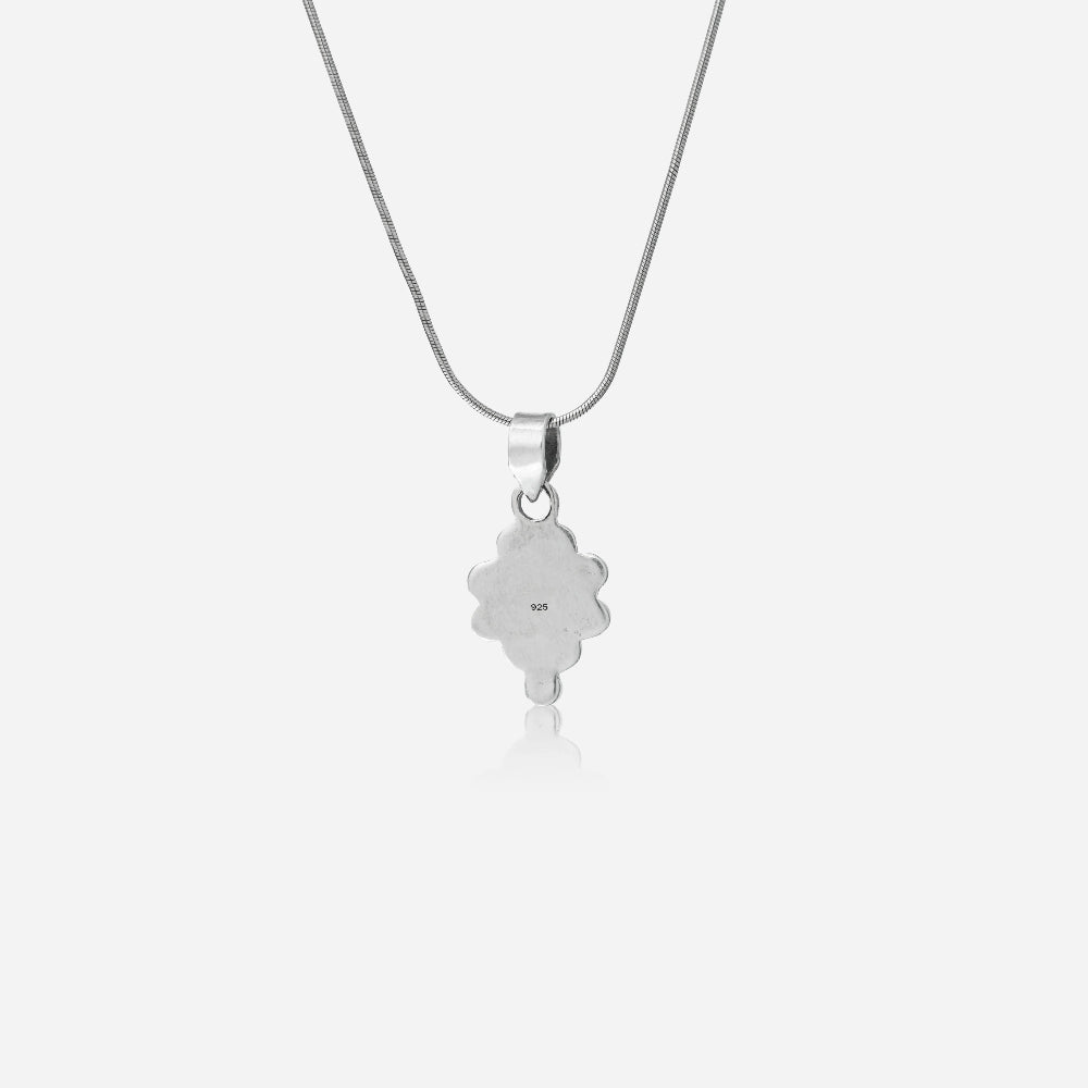 Silver necklace with a pendant