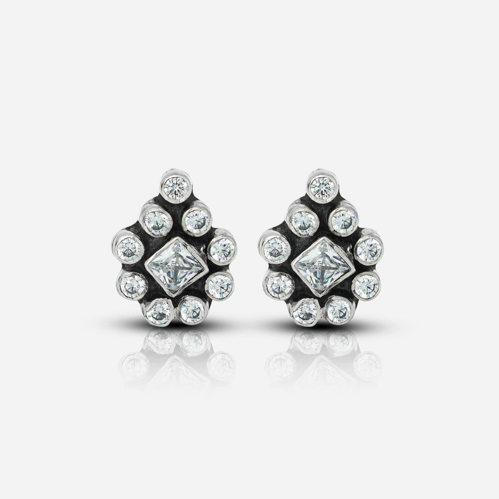 Pair of diamond stud earrings