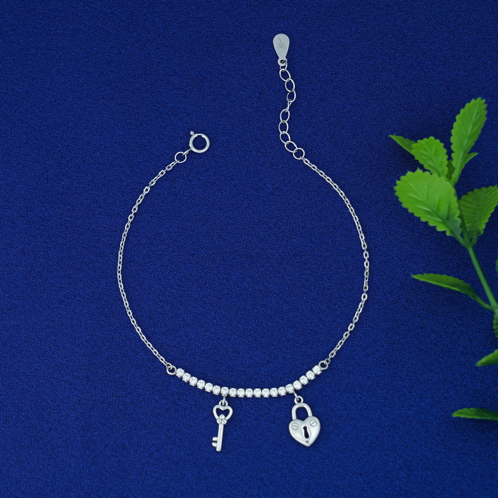 Lock & Key Charm Bracelet