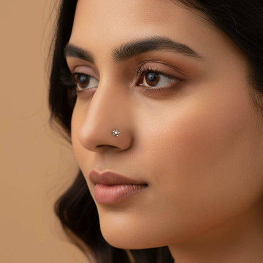 Oxidized Silver Nose Pins by Silver World - Best Silver shops in Delhi!