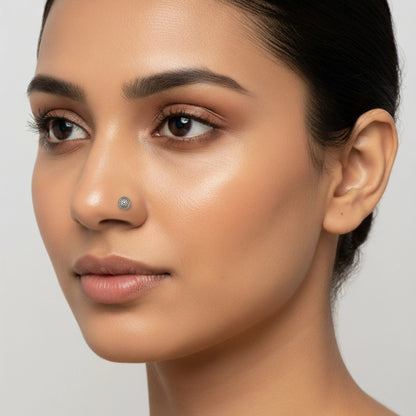 Rustic Silver Nose Pin