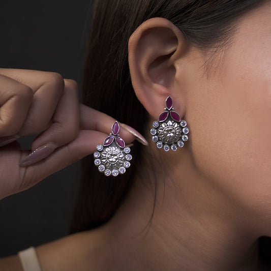 Tribal Floral Stud