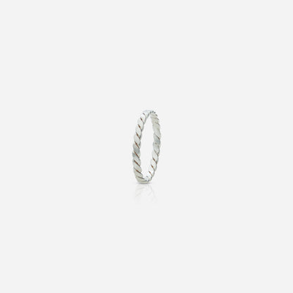 Silverworld 925 Sterling Silver Triple Infinity Ring for women with handcrafted heritage motif on white background.