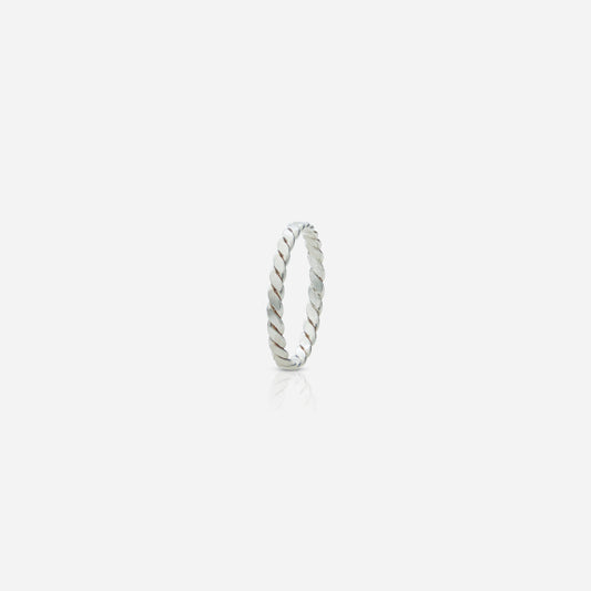 Silverworld 925 Sterling Silver Triple Infinity Ring for women with handcrafted heritage motif on white background.