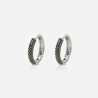 Marcasite Curve Hoops