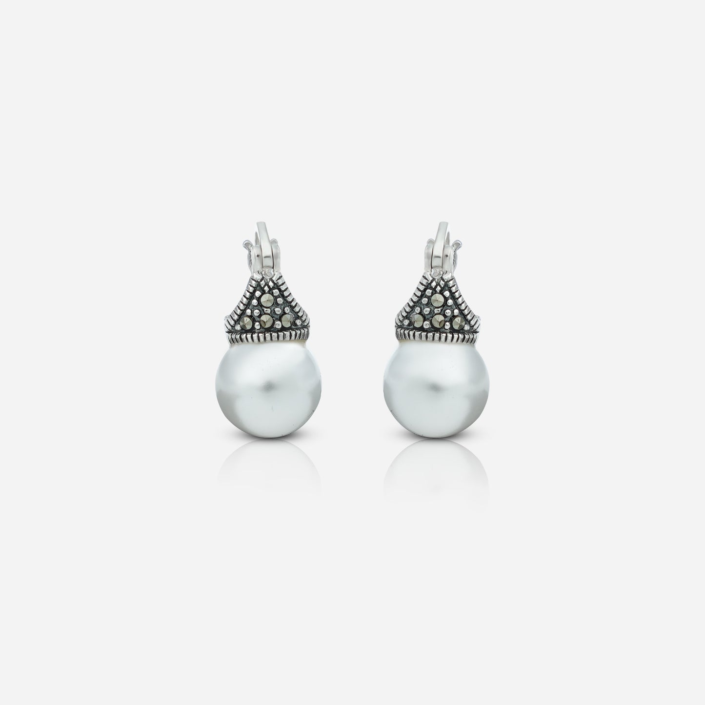 Marcasite Stone Stud Earrings