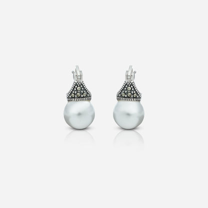 Marcasite Stone Stud Earrings