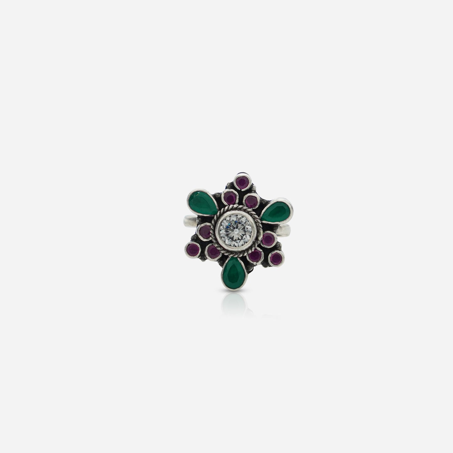 Multi-Stone Snowflake Ring