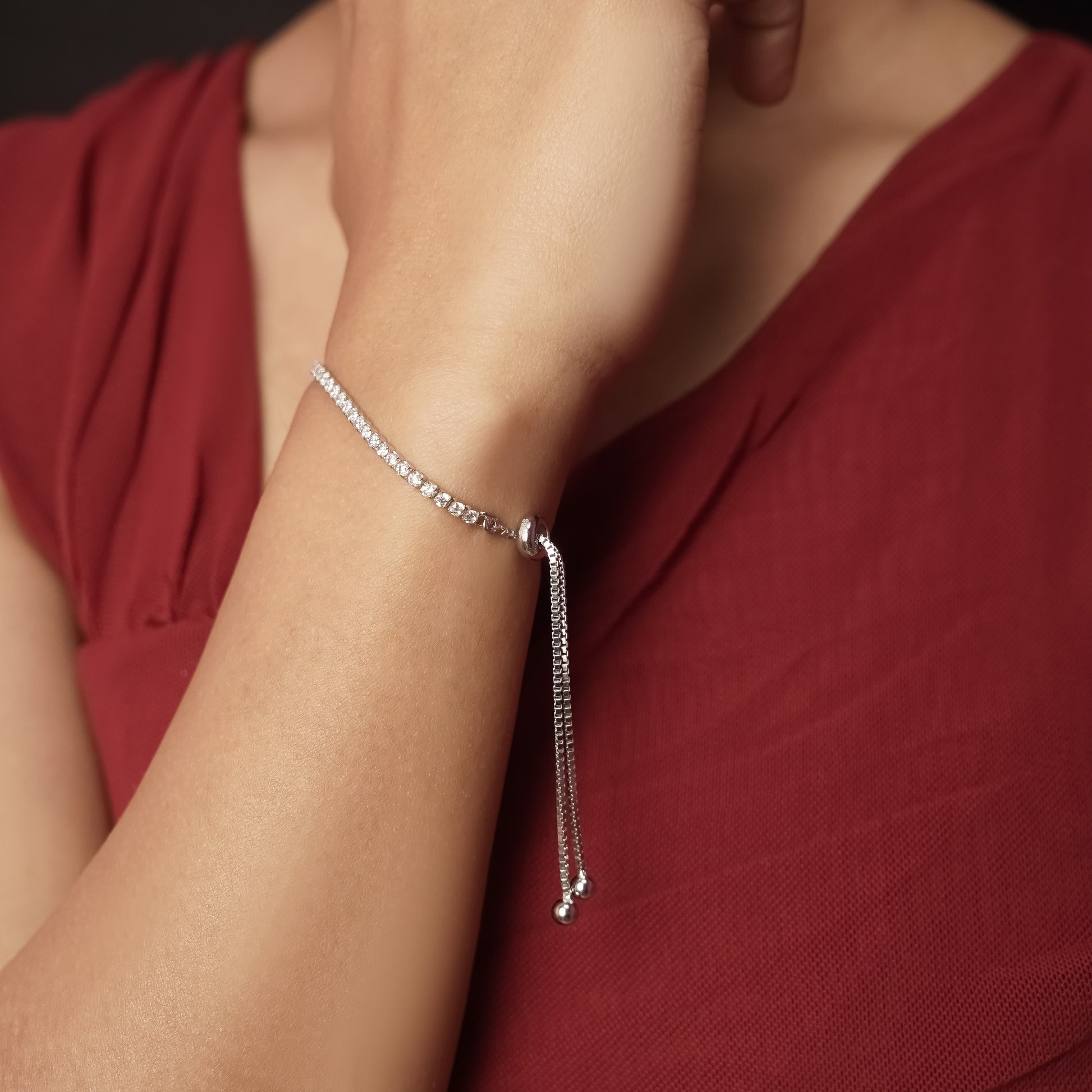 Bracelet Tennis Femme Argent 925 – Oxyde De Zirconium – 3 Mm, 13 G – Neuf étiqueté