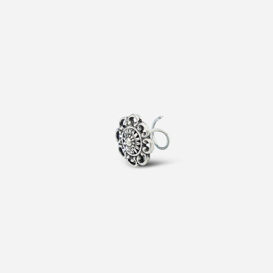 Hollow Silver Nose Pin