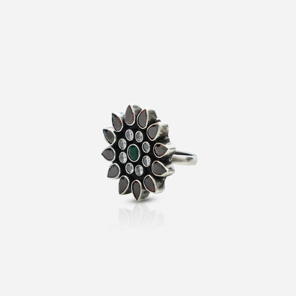 Multi-Stone Floral Ring