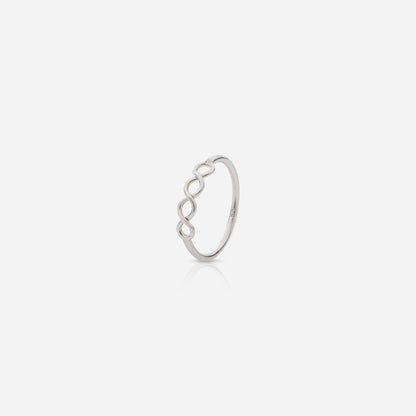 925 Sterling Silver Continuous Infinity Band Ring featuring a seamless heritage loop design for women.