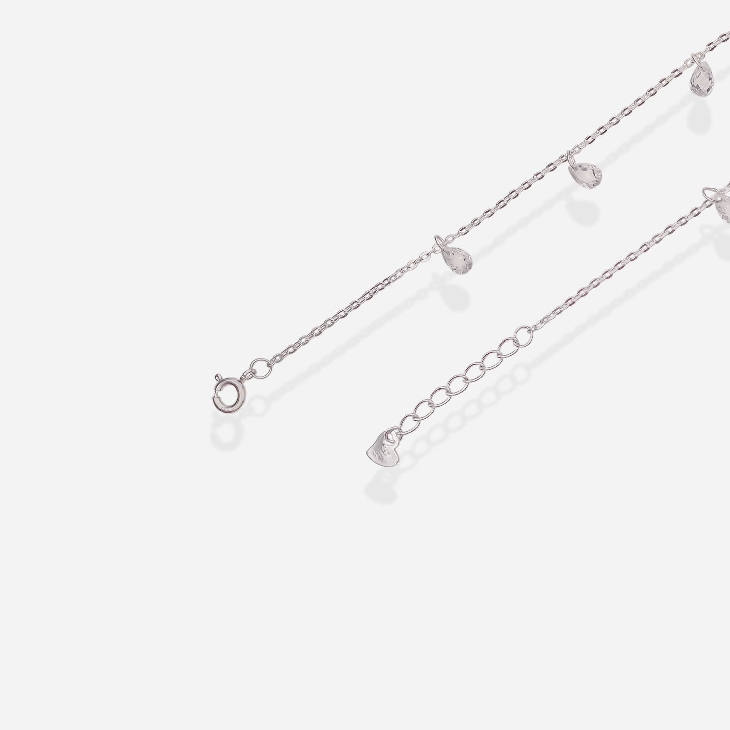 Heart-Drop Radiant Anklet