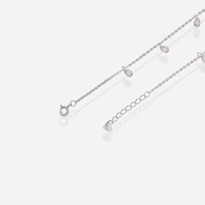 Heart-Drop Radiant Anklet