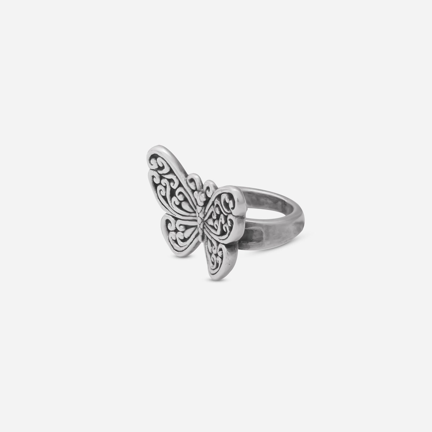 Ethereal Filigree Butterfly Ring