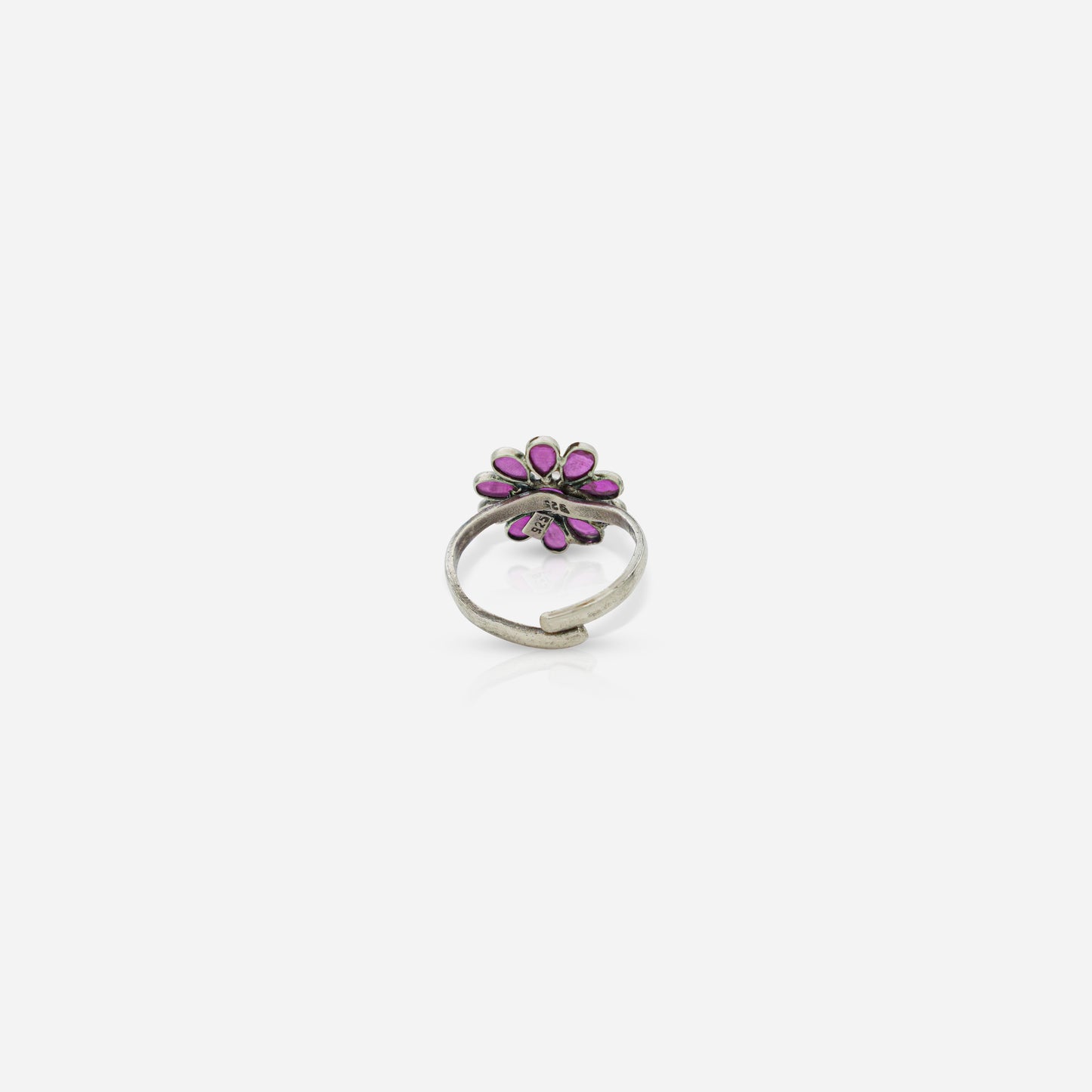 Pink Stone Floral Ring