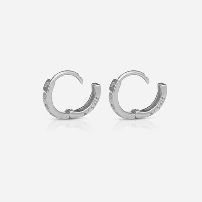 Square-Cut Huggie Hoops
