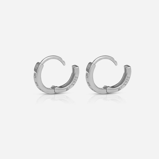 Square-Cut Huggie Hoops