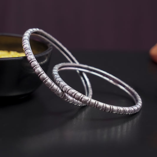 Rhythmic Engraved Bangle